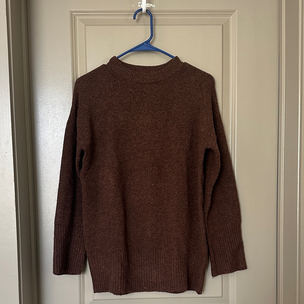 “A New Day” brown sweater